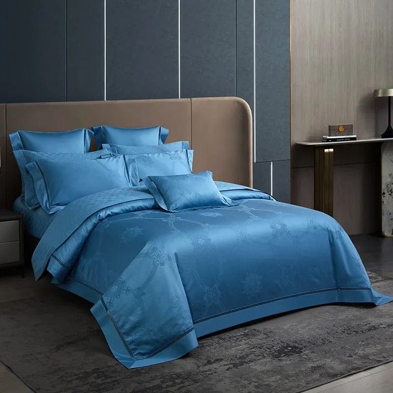 Elegance Blue - Luxurious Egyptian Cotton Bed Linen Set