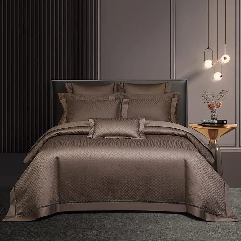Elegance Brown – Luxurious Egyptian Cotton Bedding Set 