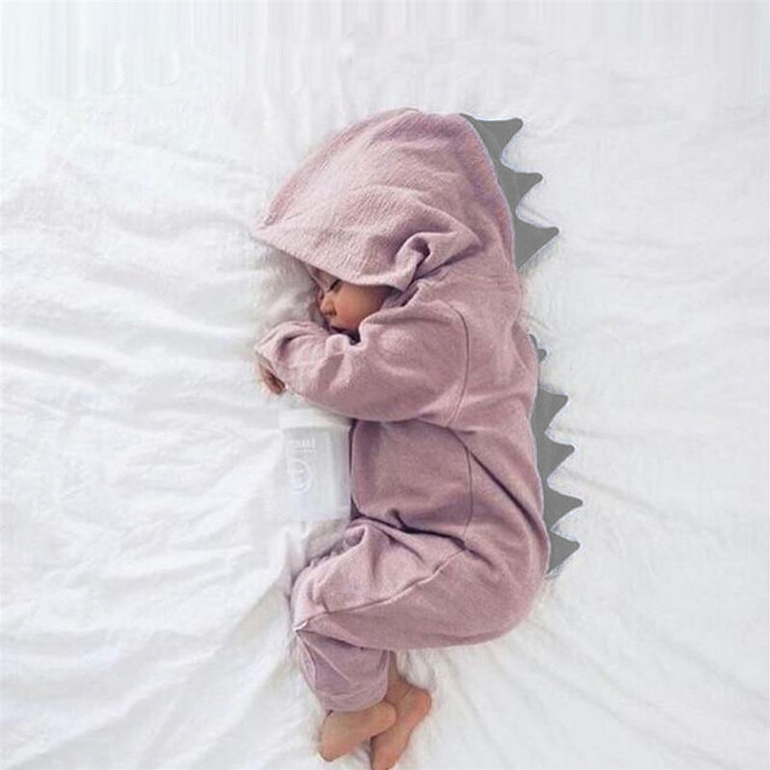 DinoDream – Cute Baby Bodysuit with Hood