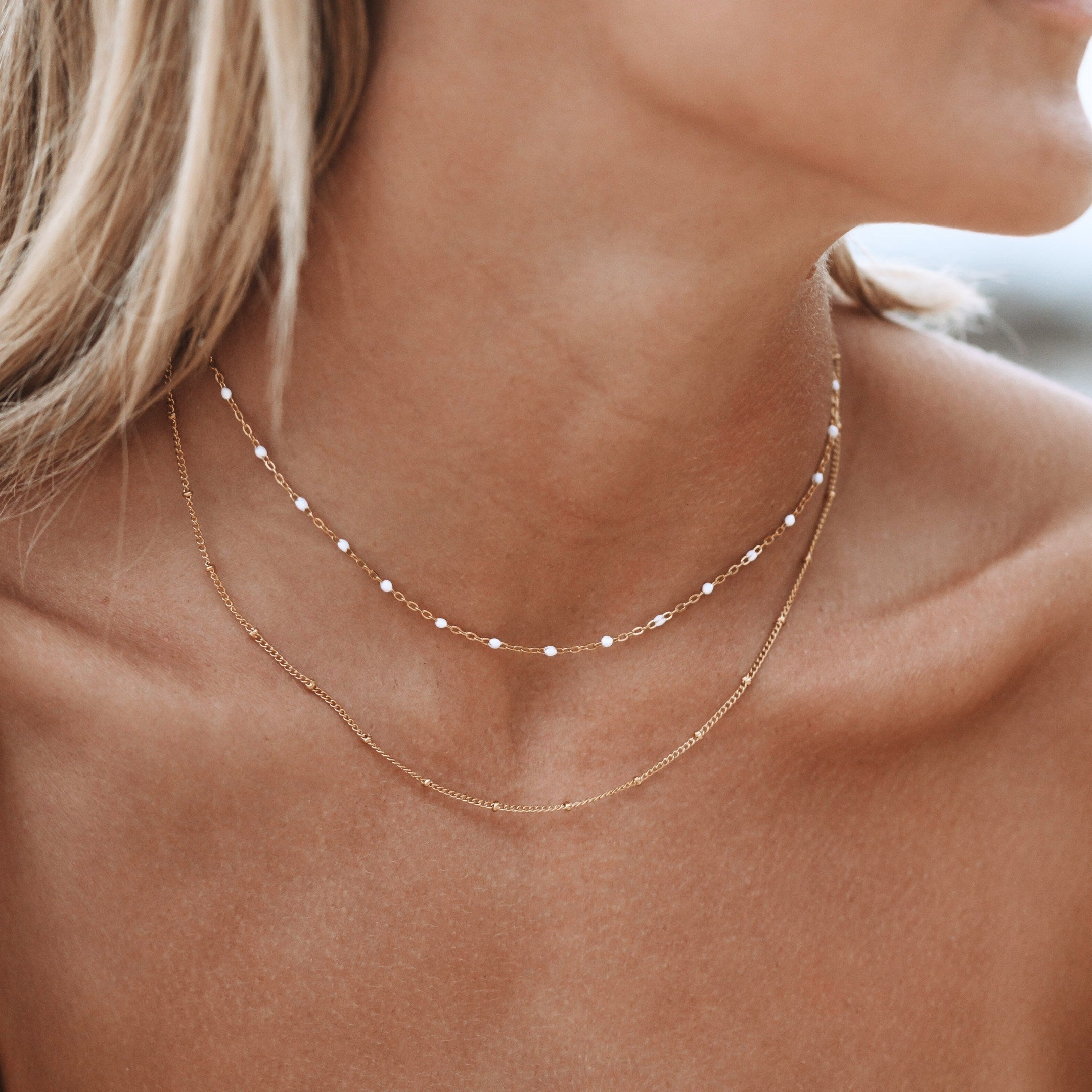 Amara Double Bead Necklace - Elegant and Unique!