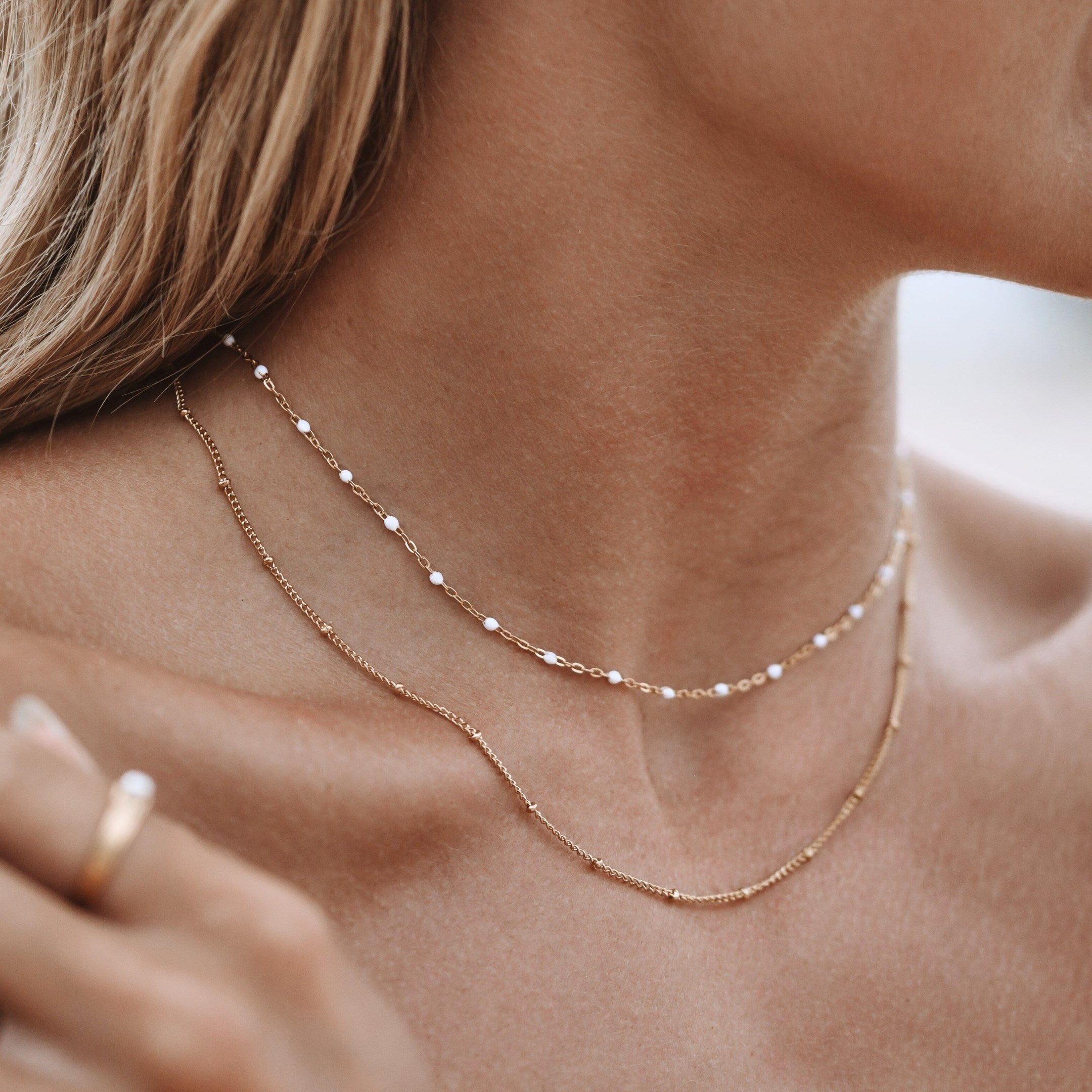 Amara Double Bead Necklace - Elegant and Unique!