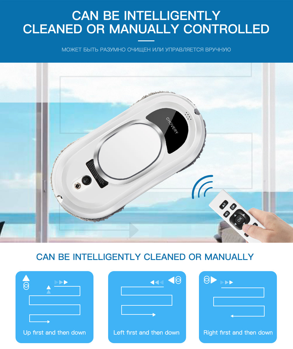 CleanBot - Smart Robot Window Cleaner with Remote Control