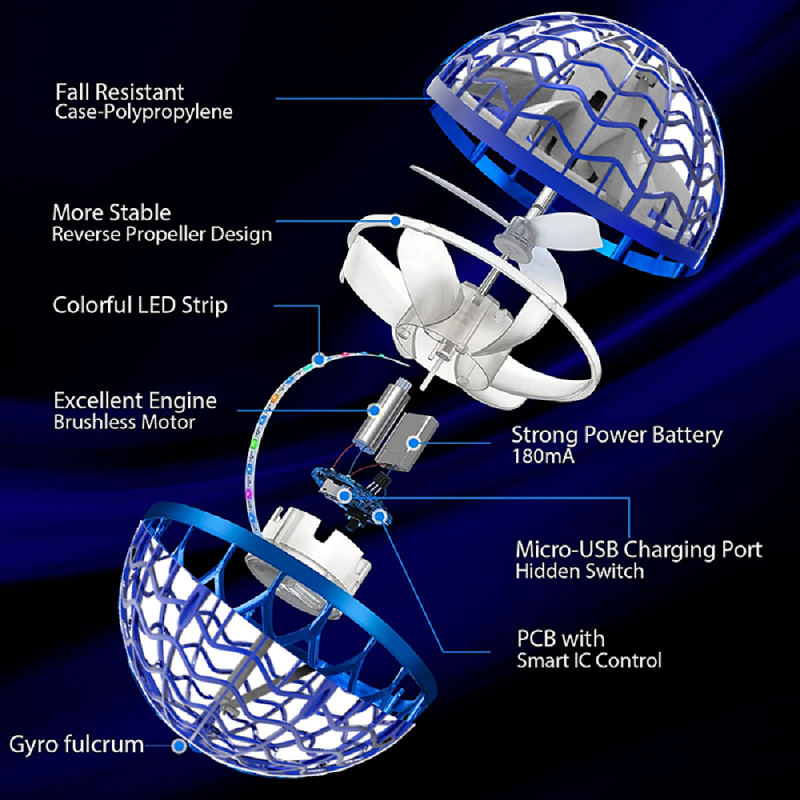 MagicFly - LED Flying Boomerang Drone Toy