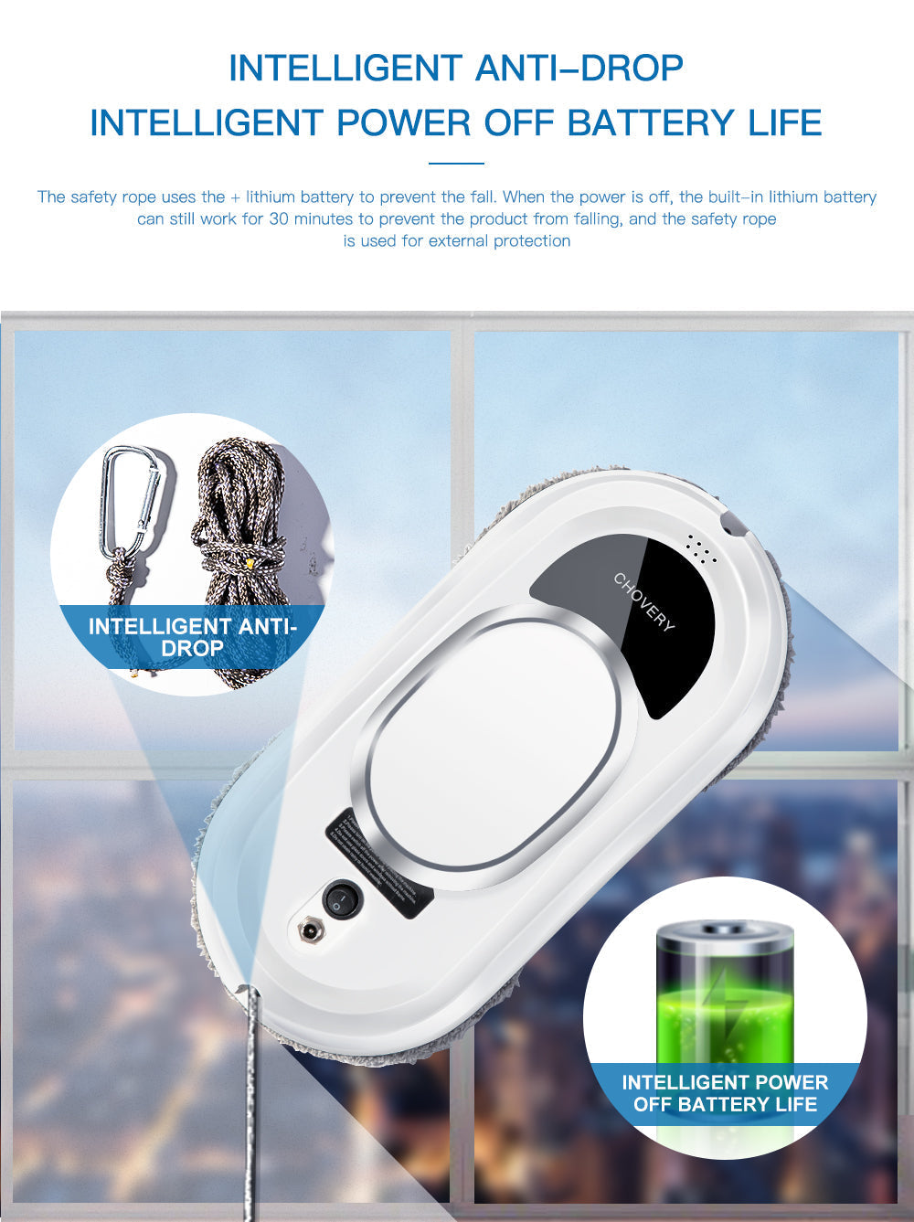 CleanBot - Smart Robot Window Cleaner with Remote Control