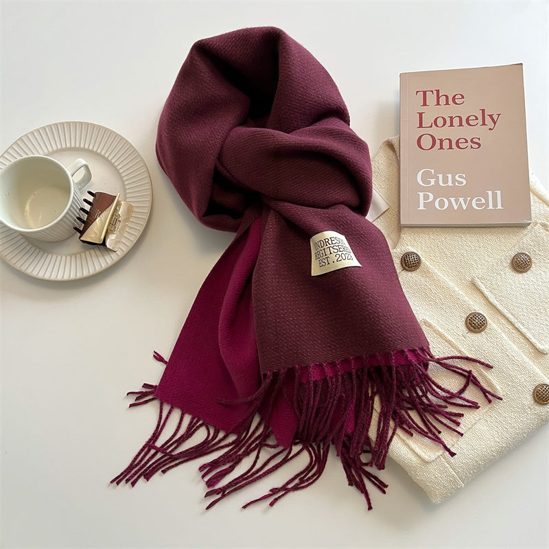 LuxeTwist Scarf - Elegant Double-Sided Pashmina