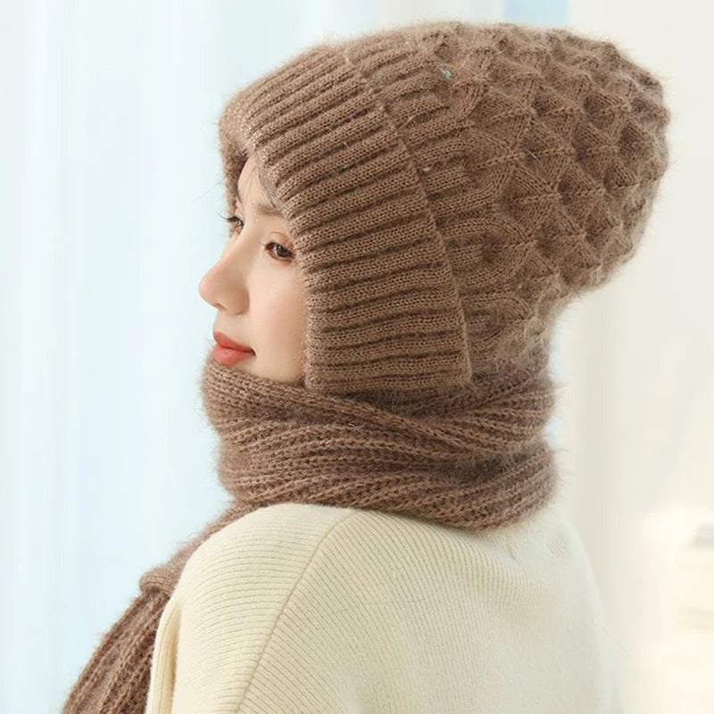CozyWind Hat &amp; Scarf Set - Women's Winter Fashion 