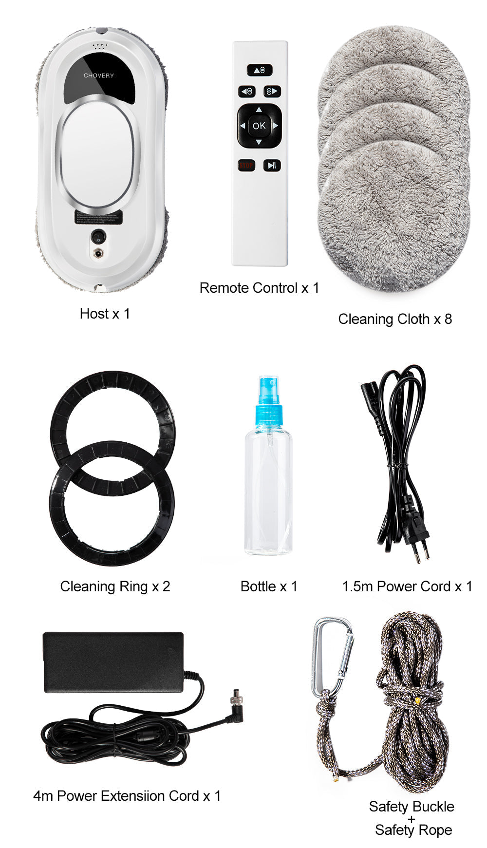 CleanBot - Smart Robot Window Cleaner with Remote Control