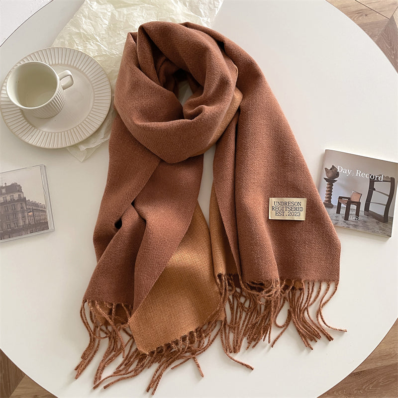 LuxeTwist Scarf - Elegant Double-Sided Pashmina
