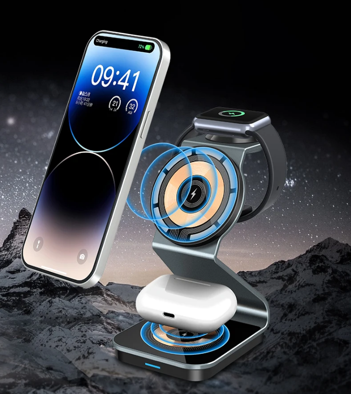 Chargy Pro - Stylish Magnetic Wireless 3-in-1 Charger