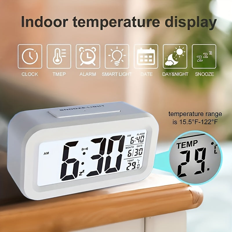 SmartGlow Clock - Stylish Digital Alarm Clock with Night Light