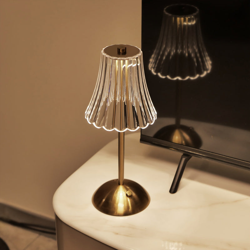 Crystaluxe Lampa - LED Kristall Bordslampa med Touchfunktion