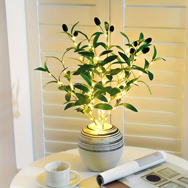 LumiTak – Elegant Olive Ceiling LED Table Lamp