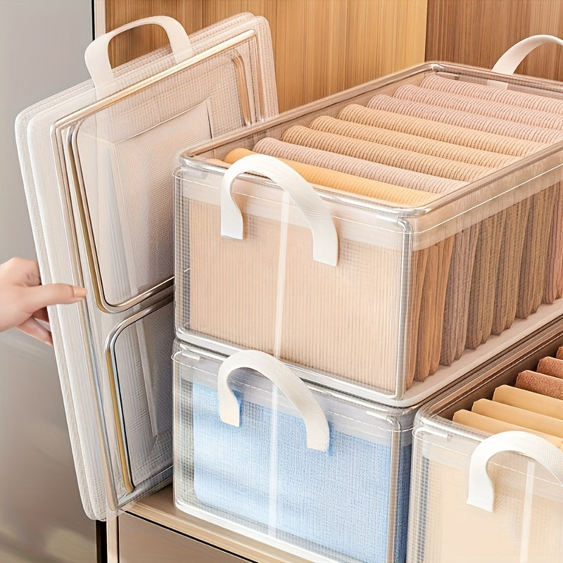 SpaceSaver - Stylish Stackable Storage Boxes for Clothes and Books