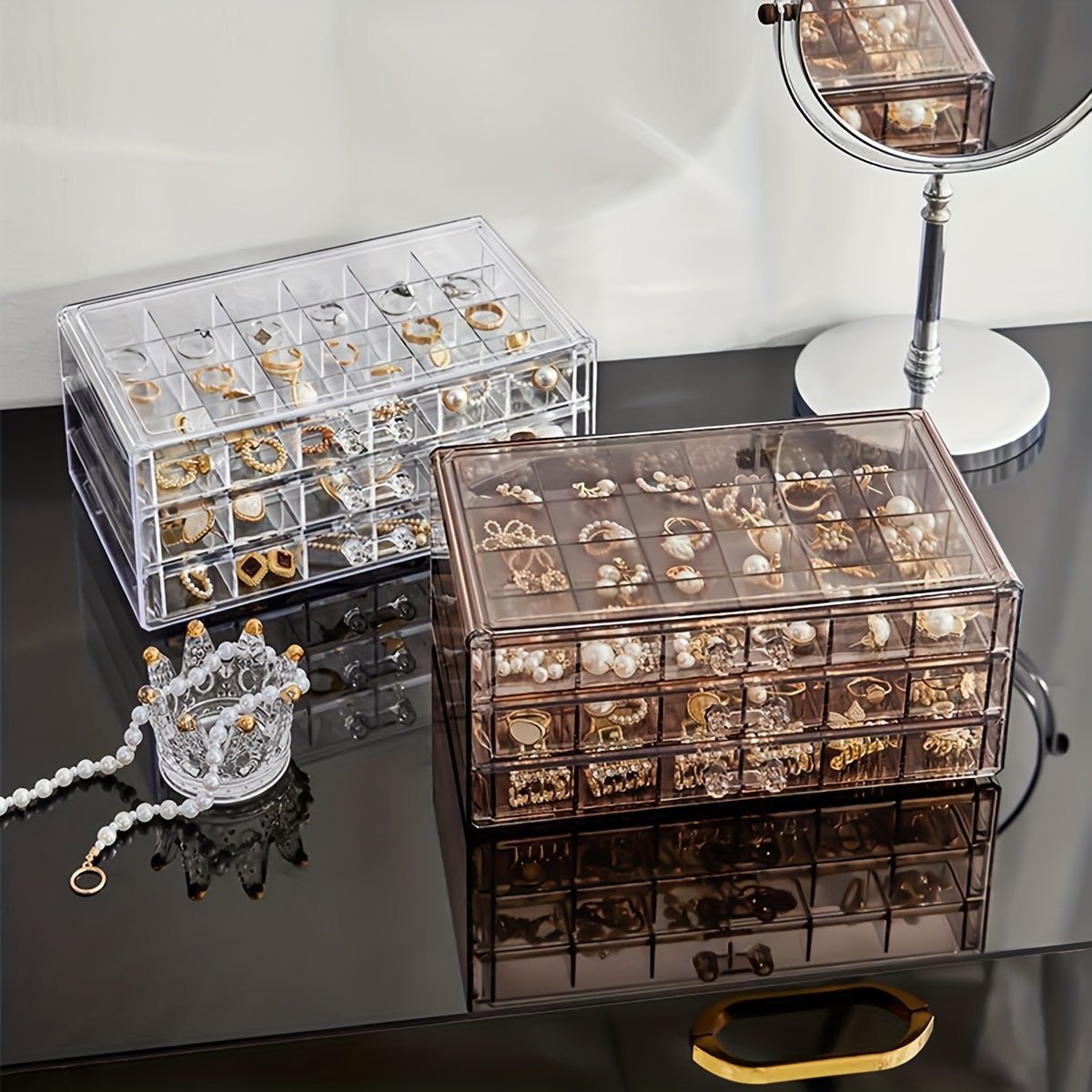 EleganceBox - Luxury Jewelry Organizer with 72 Compartments