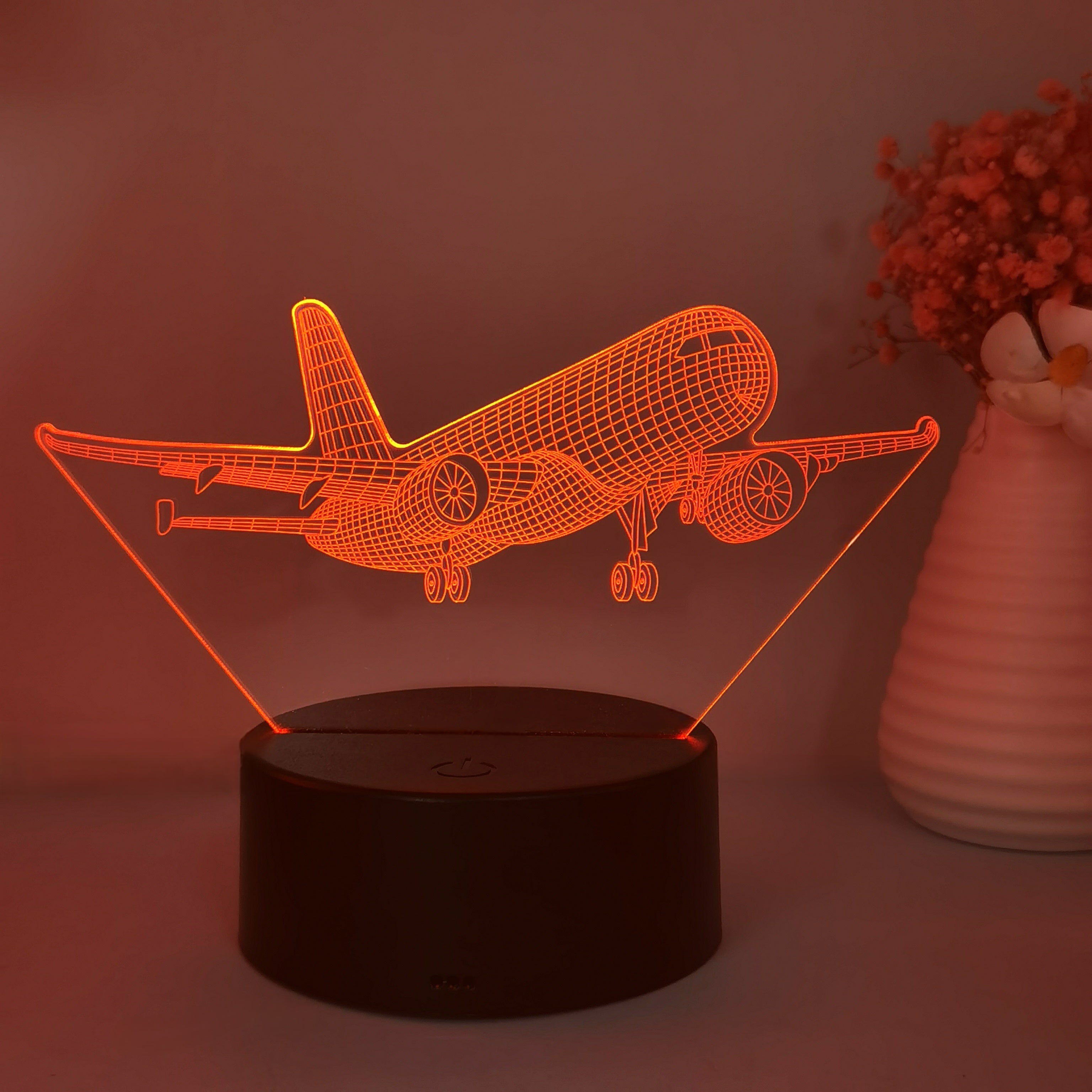SkyGlow – 3D Flygplan LED Nattlampa med USB