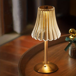 Crystaluxe Lampa - LED Kristall Bordslampa med Touchfunktion
