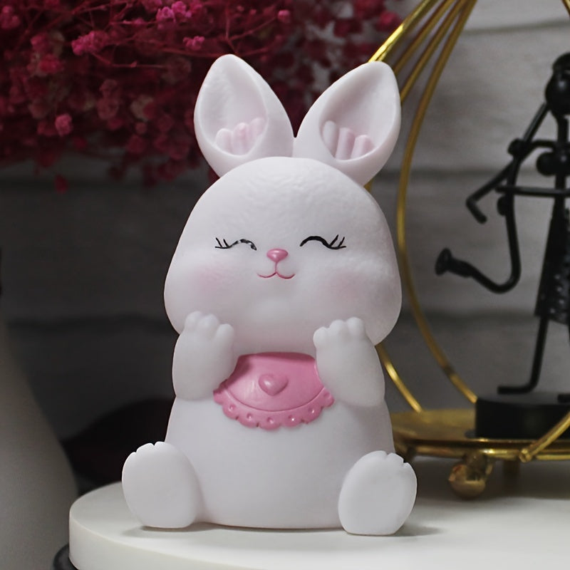 Cute Rabbit Family - Charming LED Table Lamp for Bedroom