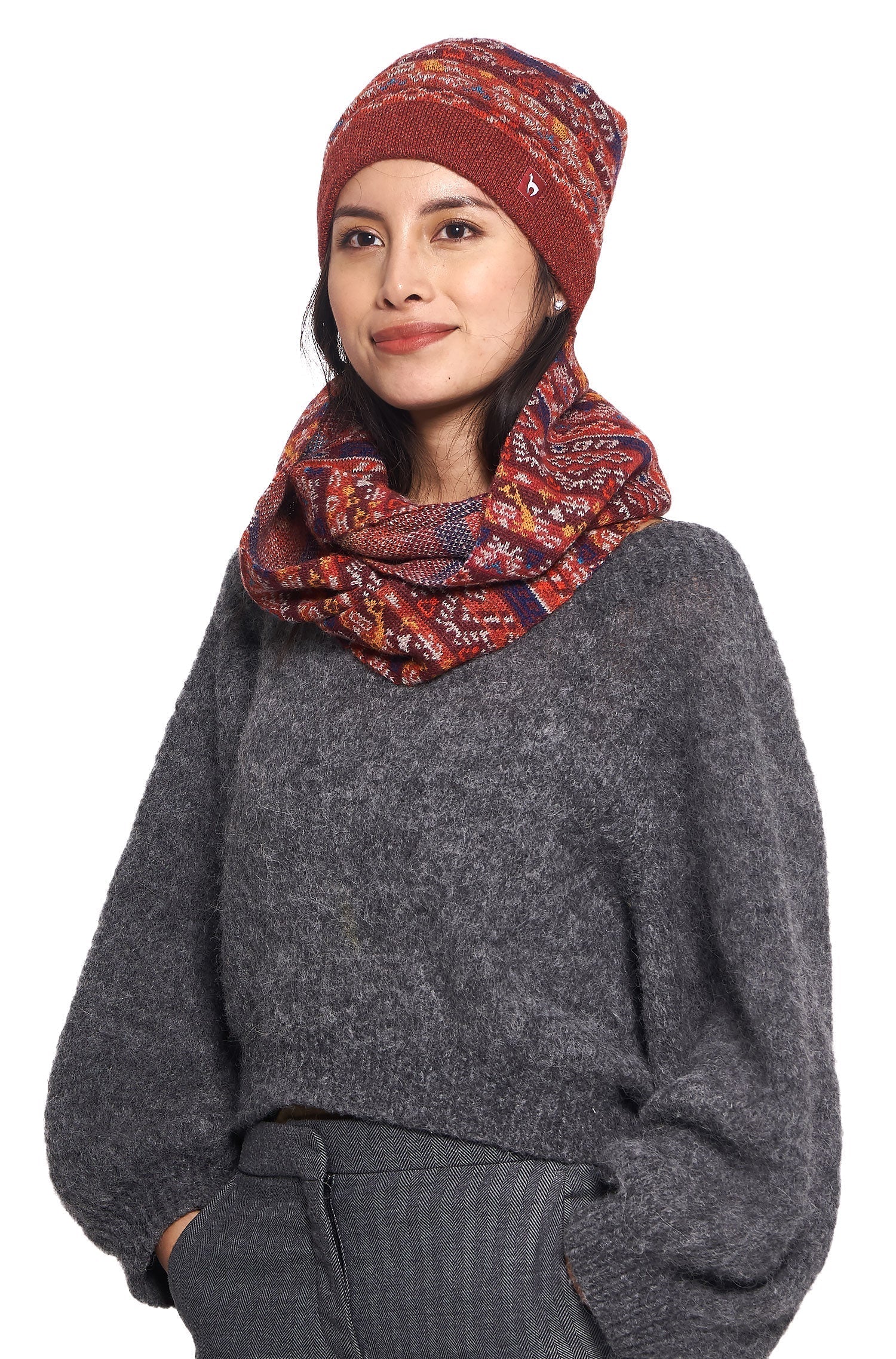 AlpacaFit Beanie - Luxurious 100% Jacquard Beanie