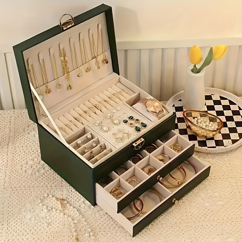 Elegance - Luxurious Jewelry Organizer in High Quality Leather
