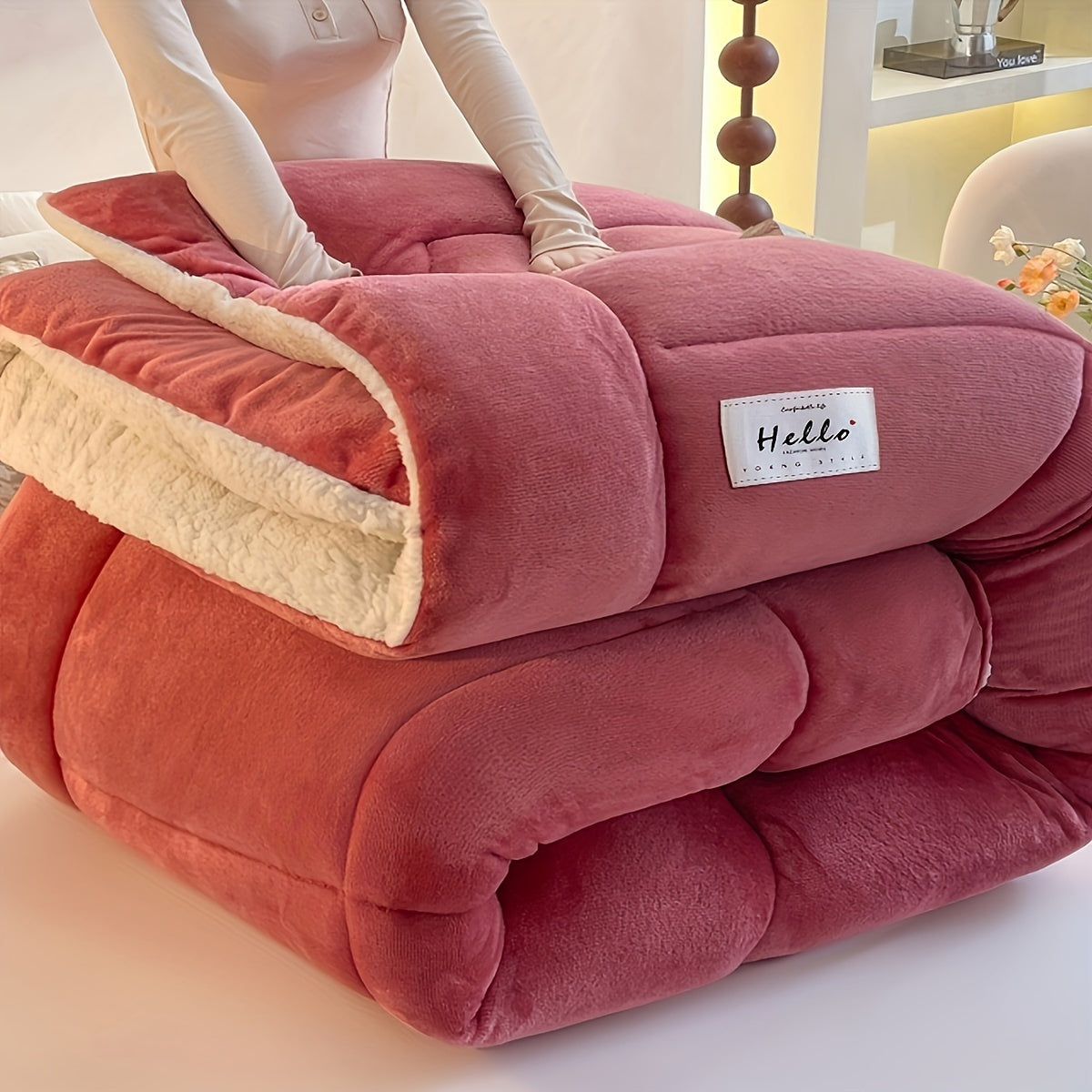 Stylish Cabin Sherpa Fleece Blanket – Ultimate Comfort &amp; Warmth