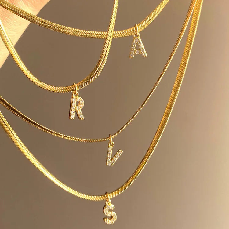 Stylish Gold Initials Pendant - Ella