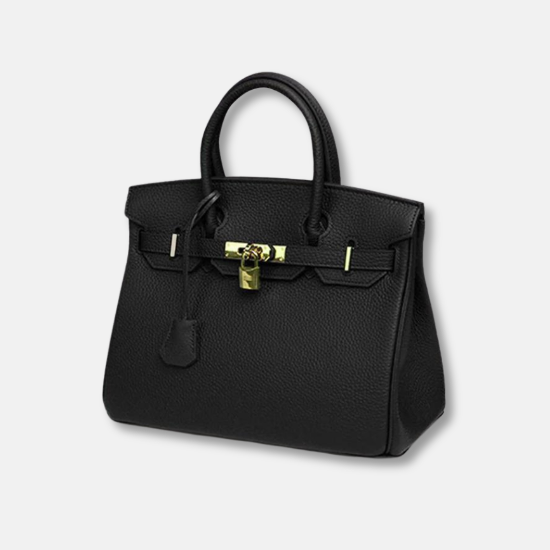 Classic Leather Bag - Elegant Leather Handbag with Space