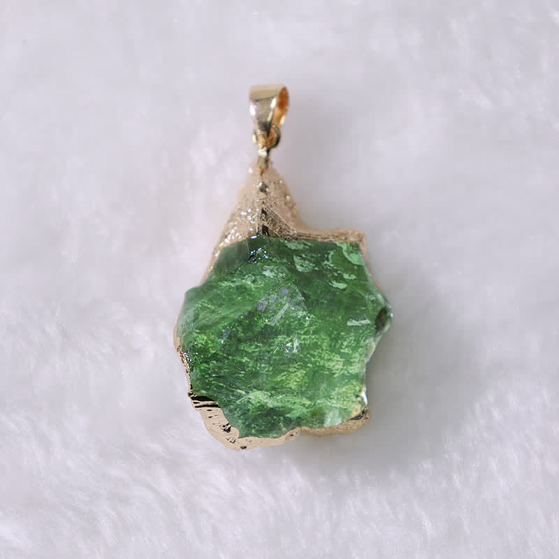 Elegant natural moldavite necklace - Lyra