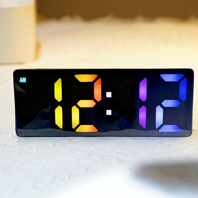 DigiTime Clock - Stylish LED Alarm Clock with Data Display