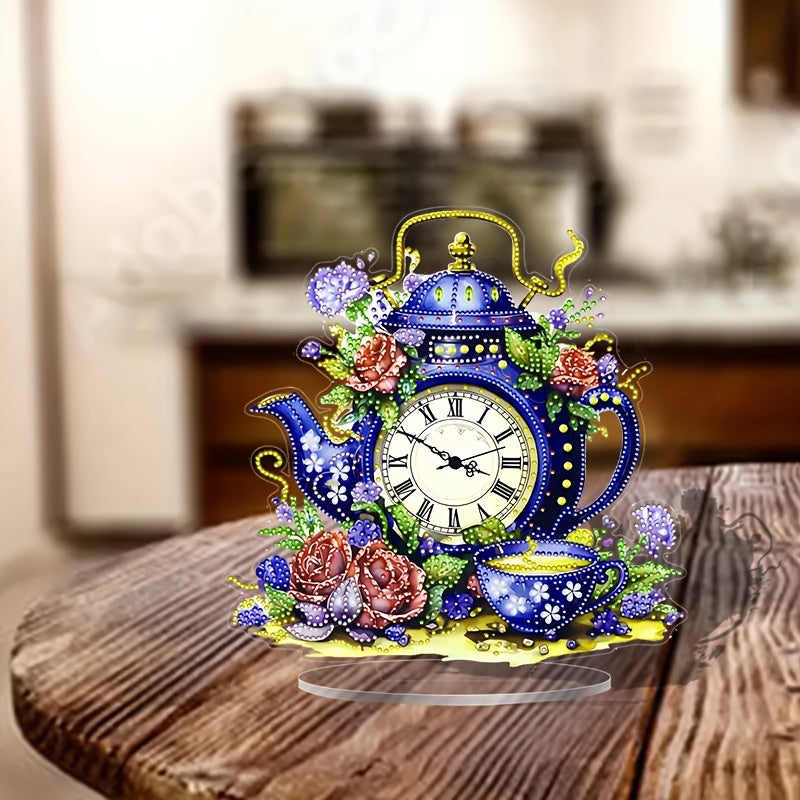 DecoClock - Stylish Acrylic Teapot Clock
