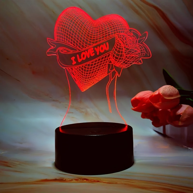 GlowCraft Lamp - 3D LED Illusion with Touch and 7 Colors