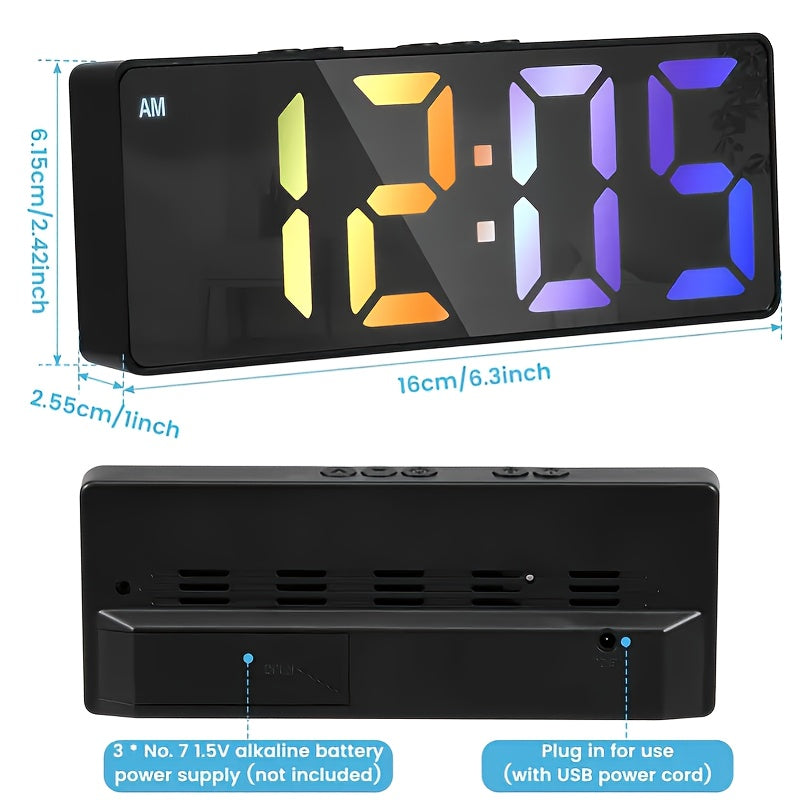 DigiTime Clock - Stylish LED Alarm Clock with Data Display