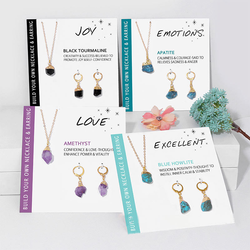 Tempting Crystal Jewelry Set with Necklace and Earrings - Elara 