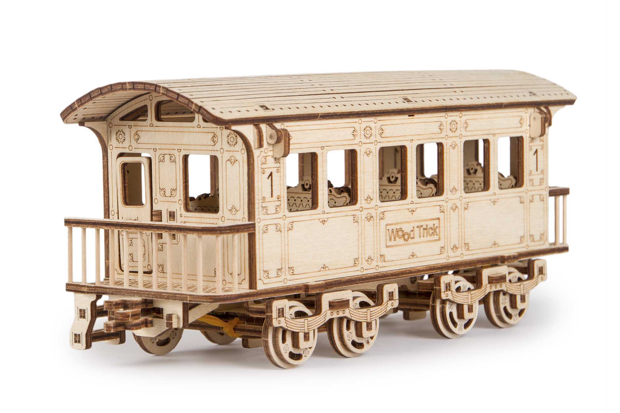 TrainCraft 3D Puzzle - Historic Locomotive with Wagon