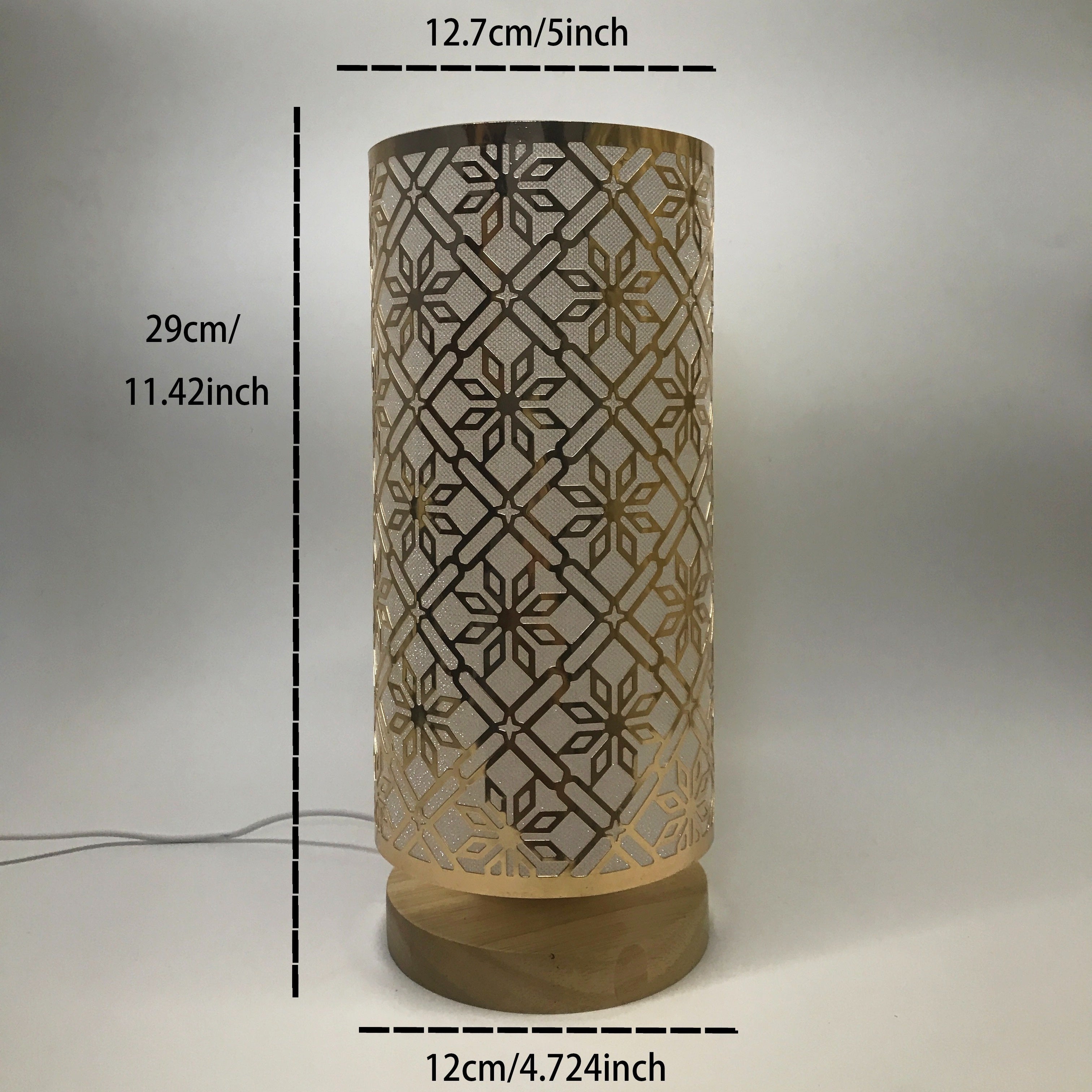 LumiPattern - USB Table Lamp with Metal Frame