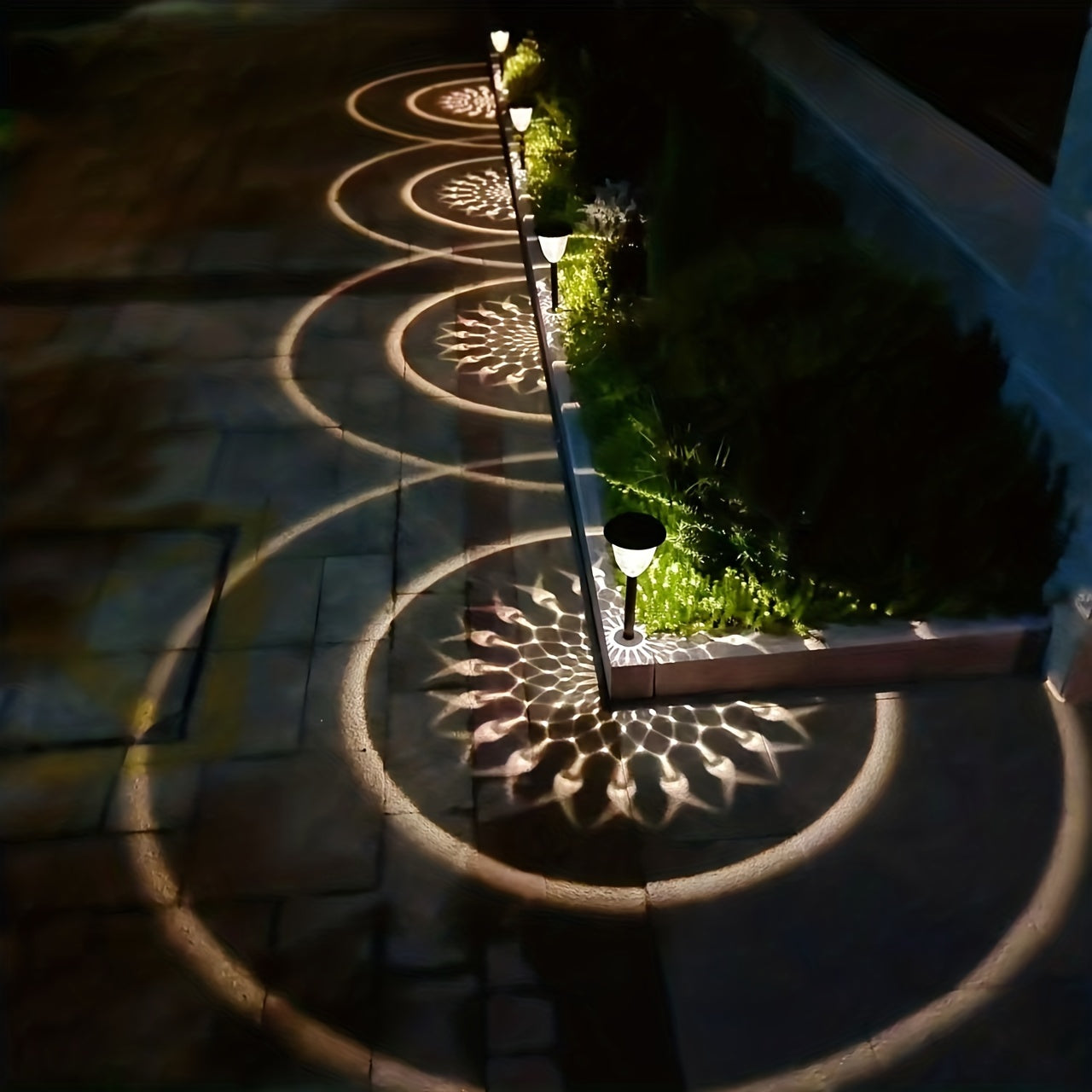SolarGlow Lights – Set of 4 Colorful Outdoor Garden Lights