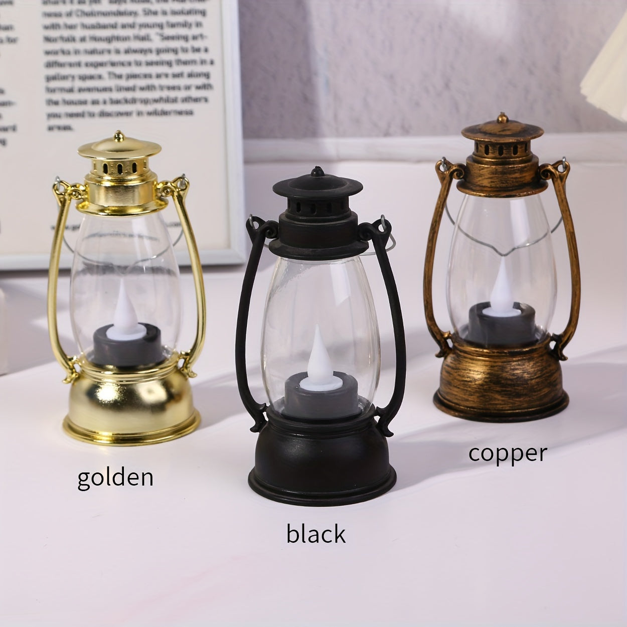 NostalgiskGlöd - LED Kerosinlampa med Gul Flamme