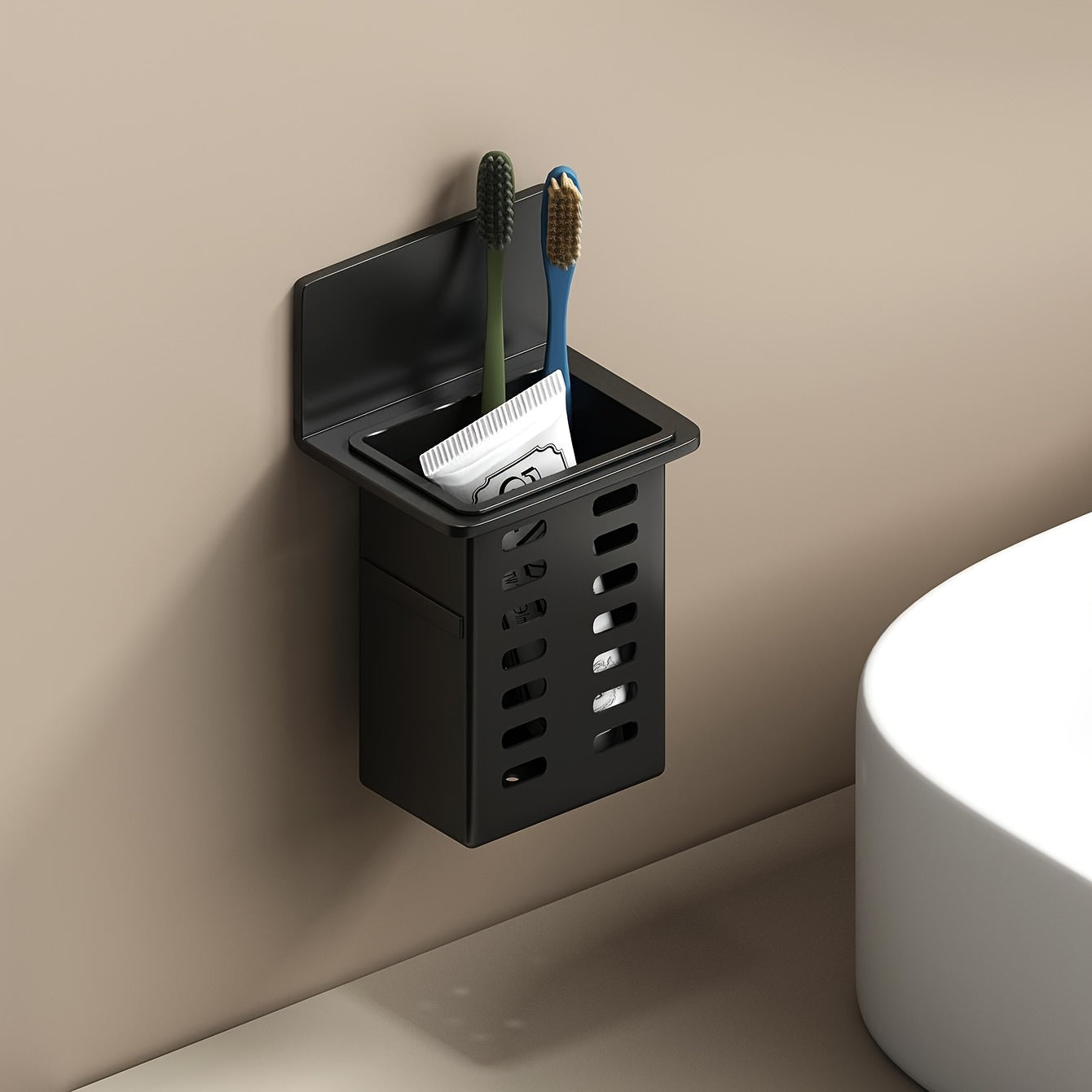 ChicStore - Black Wireless Wall Storage for Beauty Products