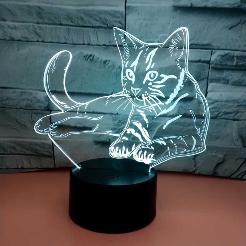 CatGlow - 3D Night Light Cat with 7 Colors
