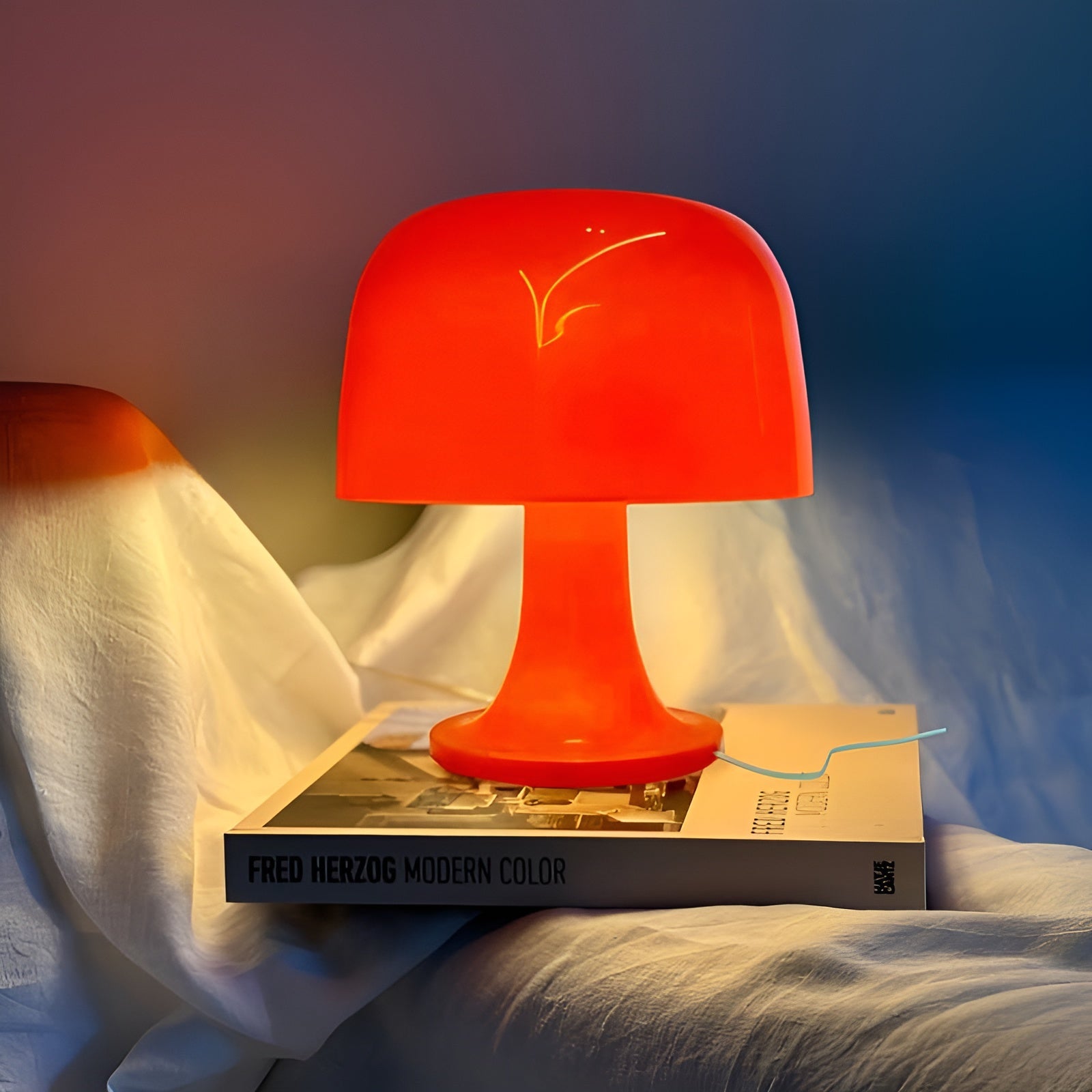 Stylish Vintage Mushroom Lamp - with Dimmable LED &amp; USB Power Supply 