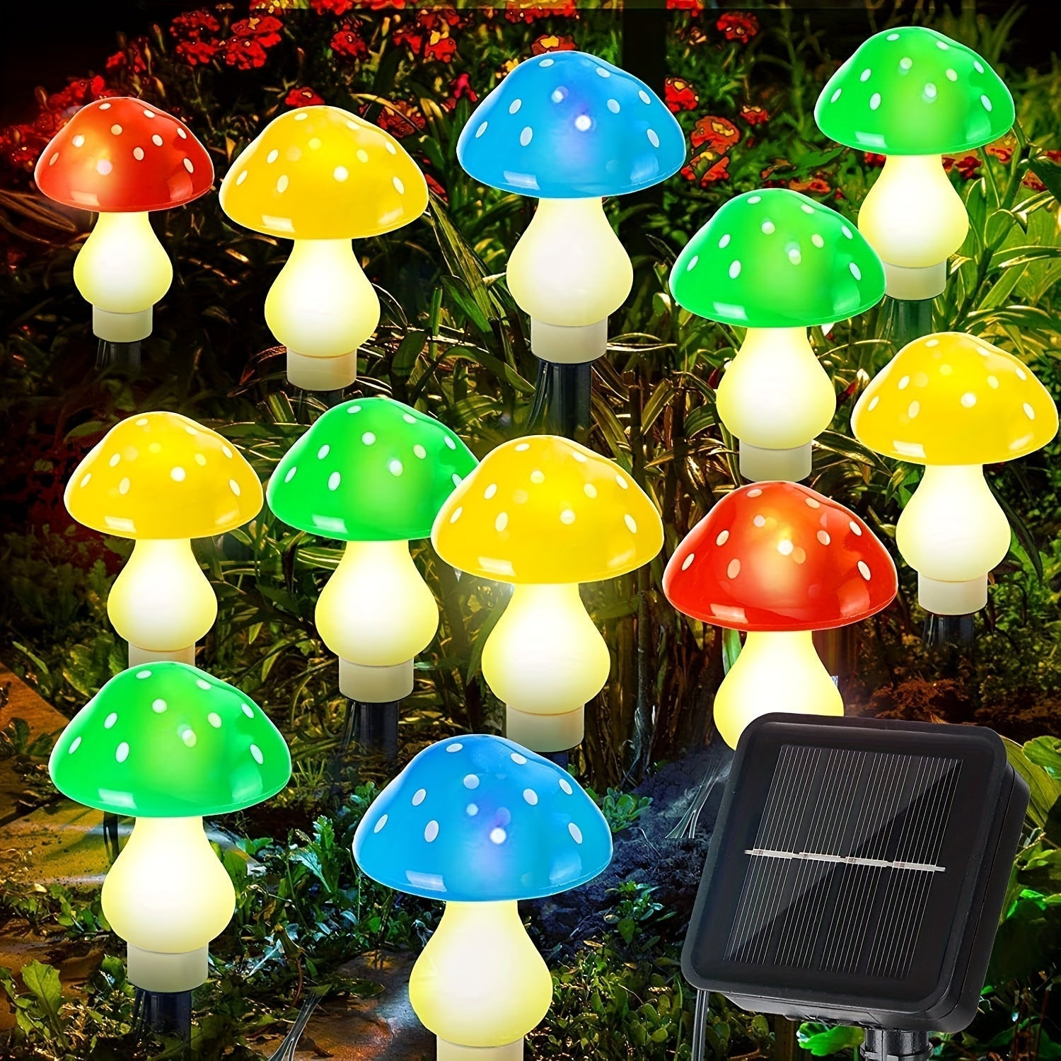 SolarGlow Lamp - Energy Efficient Garden Lighting with 8 Modes