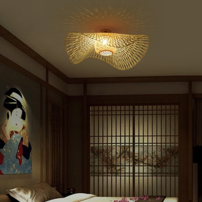 MutoCraft Hänge - Elegant Rotan Taklampa i Japansk Stil