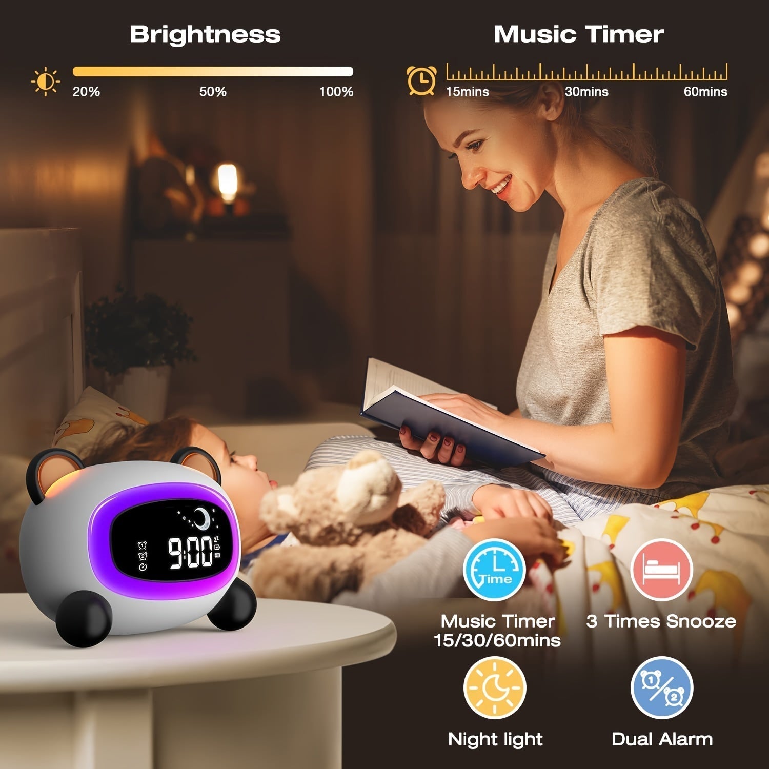 DreamTime Clock - Smart Wake Up with Night Light
