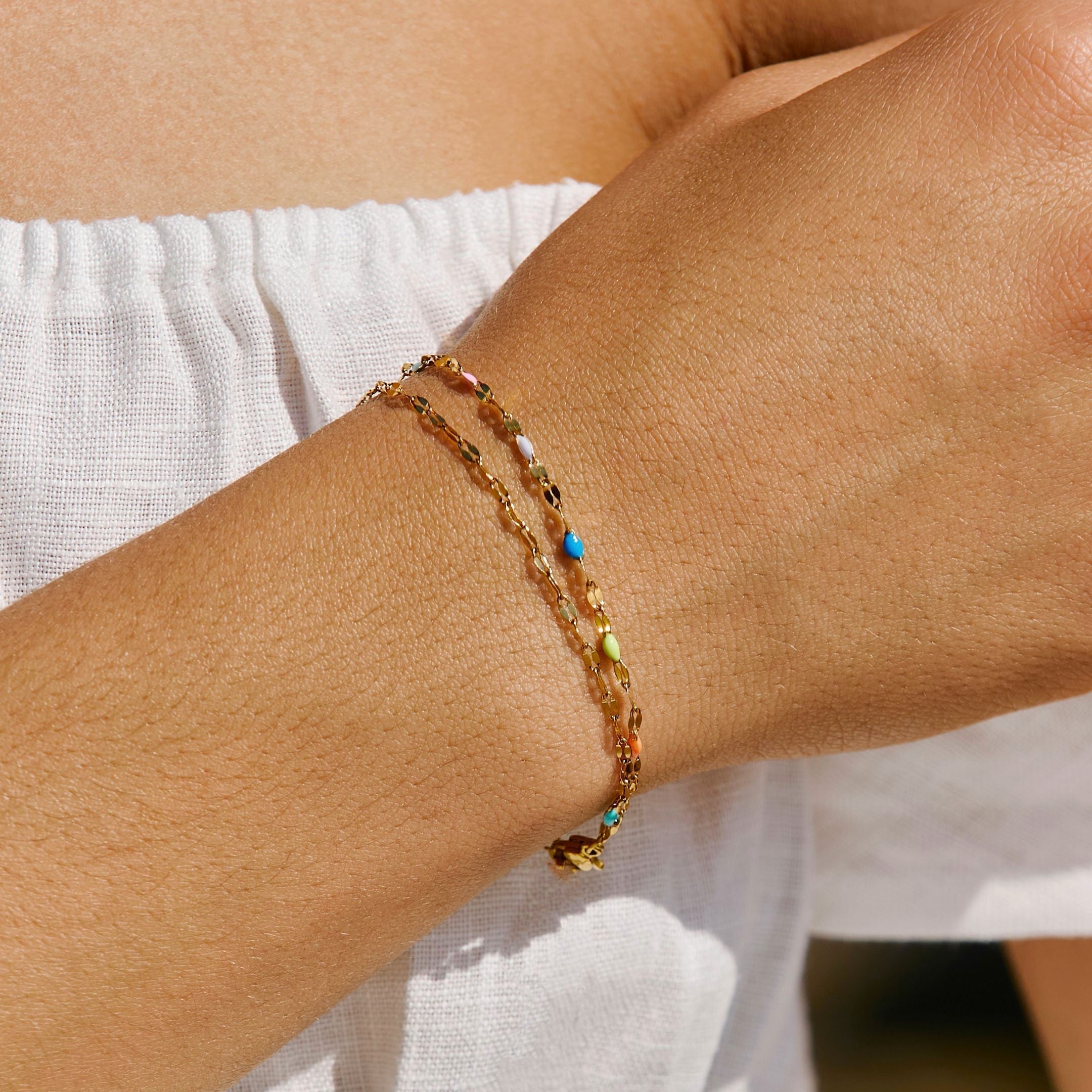 Elise's charming rainbow dainty bracelet