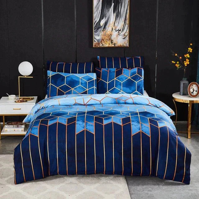 Geometric Luxury Bedding – Breathable &amp; Cooling