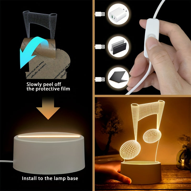 LumiNote - 3D LED Musical Note Night Light