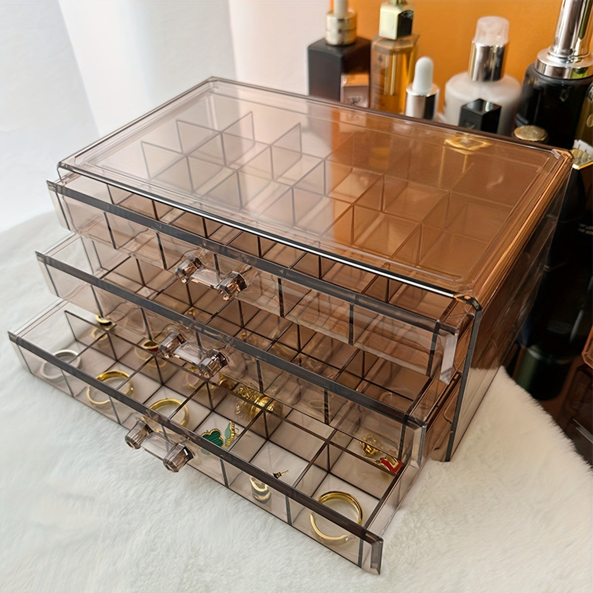 EleganceBox - Luxury Jewelry Organizer with 72 Compartments