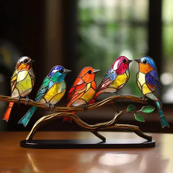 Crystalbird - Fåglar av Färgat Glas för en Raffinerad Inredningsdesign