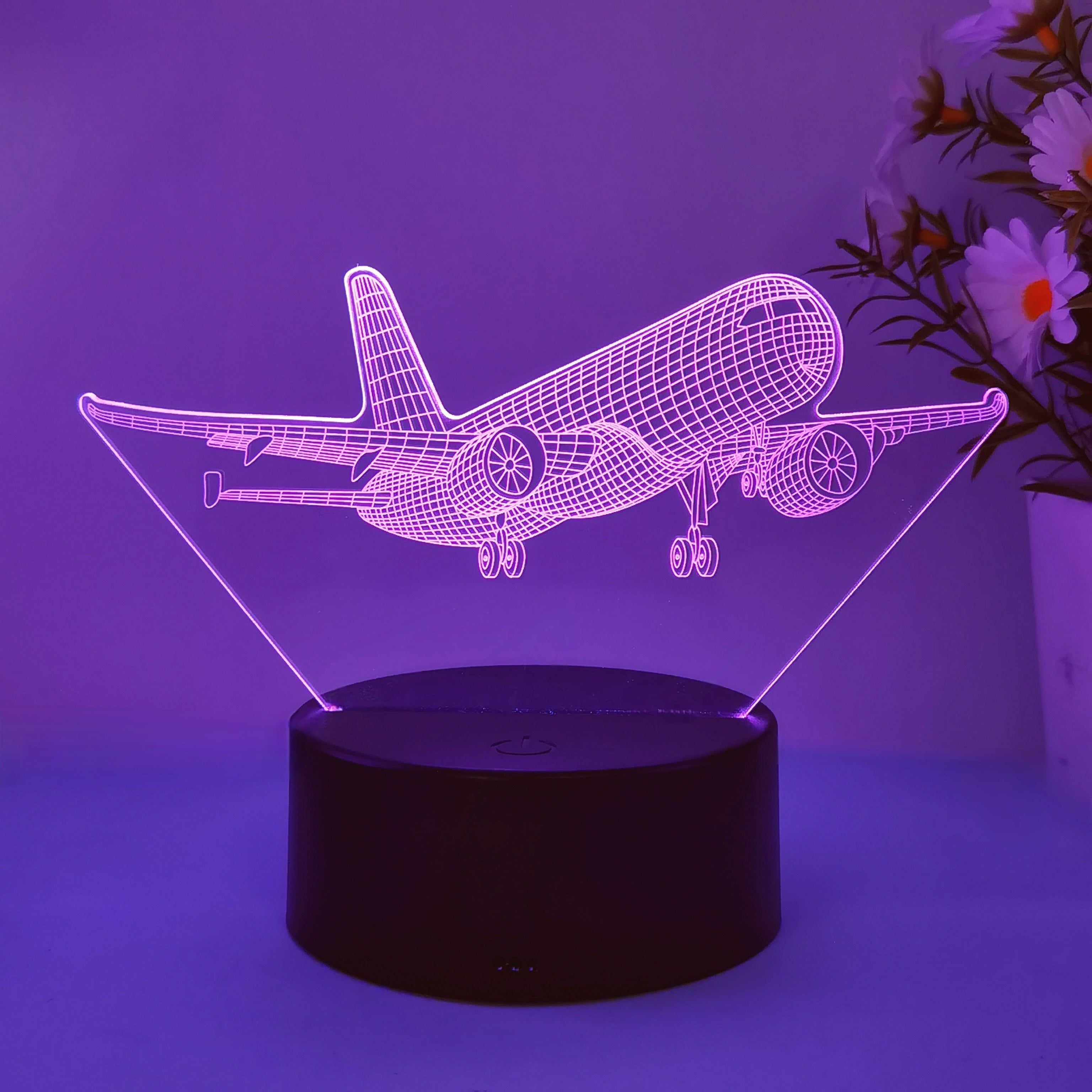 SkyGlow – 3D Flygplan LED Nattlampa med USB