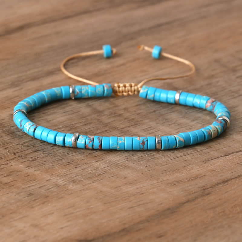 Elegant Braided Bracelet with 2.4 mm Natural Stones - Seraphina Edition 