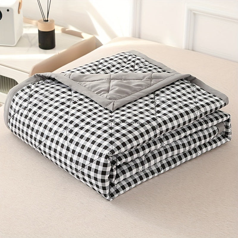 Elegant Preppy Plaid Summer Blankets for Cold Nights